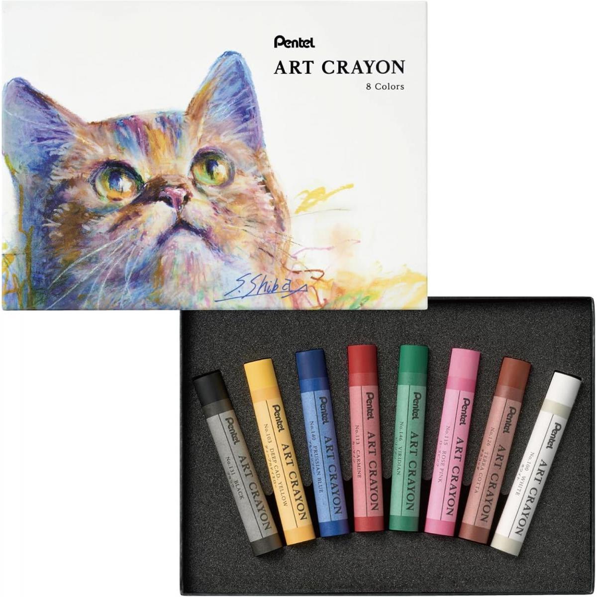 楽天市場】〒【在庫有】ぺんてる ART CRAYON(アートクレヨン) 8