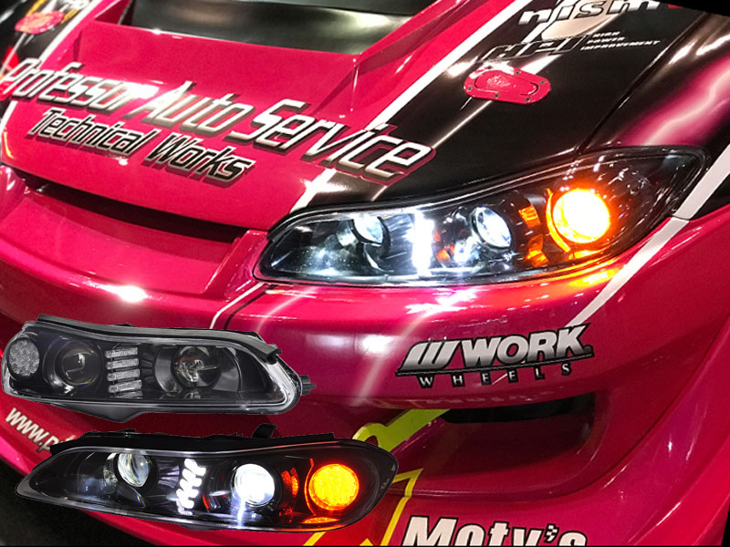 楽天市場】D-MAX クリスタルヘッドライトセット シルビア S15 H11.1