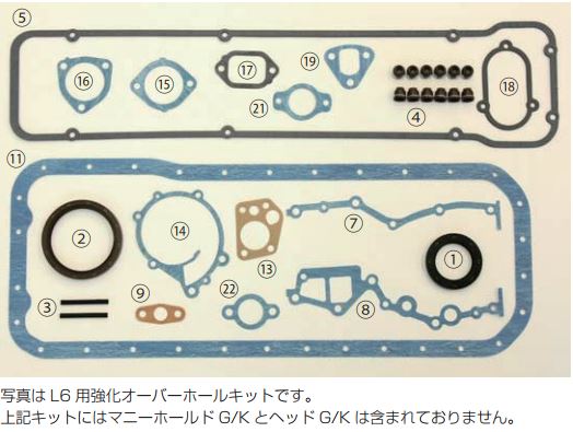 L型 オーバーホールキット L14～18 STDオーバーホールkit 亀有エンジンワークス