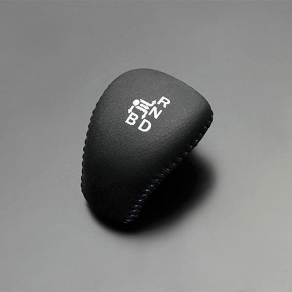 プリウス シフトノブ 30系 2009/5-2015/12 ノーマルレザーxブルーステッチ LUNA/ルナ (LPS-T034BL