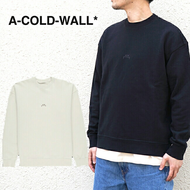 公式】 【楽天市場】【期間SALE!!5月1日23:59まで】A COLD WALL ア コールド ウォール ACW プルオーバーLOGO  CREWNECK pullover (全2色) 【ACW-MW001WHL】：DALUMA 【レビューで送料無料】 -prcs.org.pk