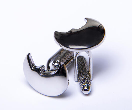 ★カフスボタン ONYX-ART LONDON CK1126 STAR CUFFS・・♬〜美しくシルバーな月明かりに浪漫の誕生です