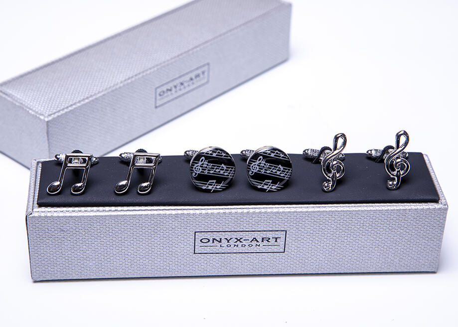 ★カフスボタンミュージックノート3点仕掛ける\u003cBR\u003e\u003cBR\u003e★London Onyx art cks020 MUSIC NOTE 3 PAIR SET