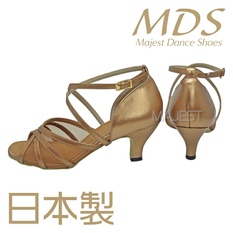 社交ダンスシューズ外反母趾レディースヒールMDS日本製ソフトクッション女性ラテンシューズ【送料無料】【サイズ交換送料無料】【受注生産】(YJ-LRC-87)革皮社交ダンス靴レディースバニオンワイドMAJESTマジェストダンスシューズエーディーエス合同会社