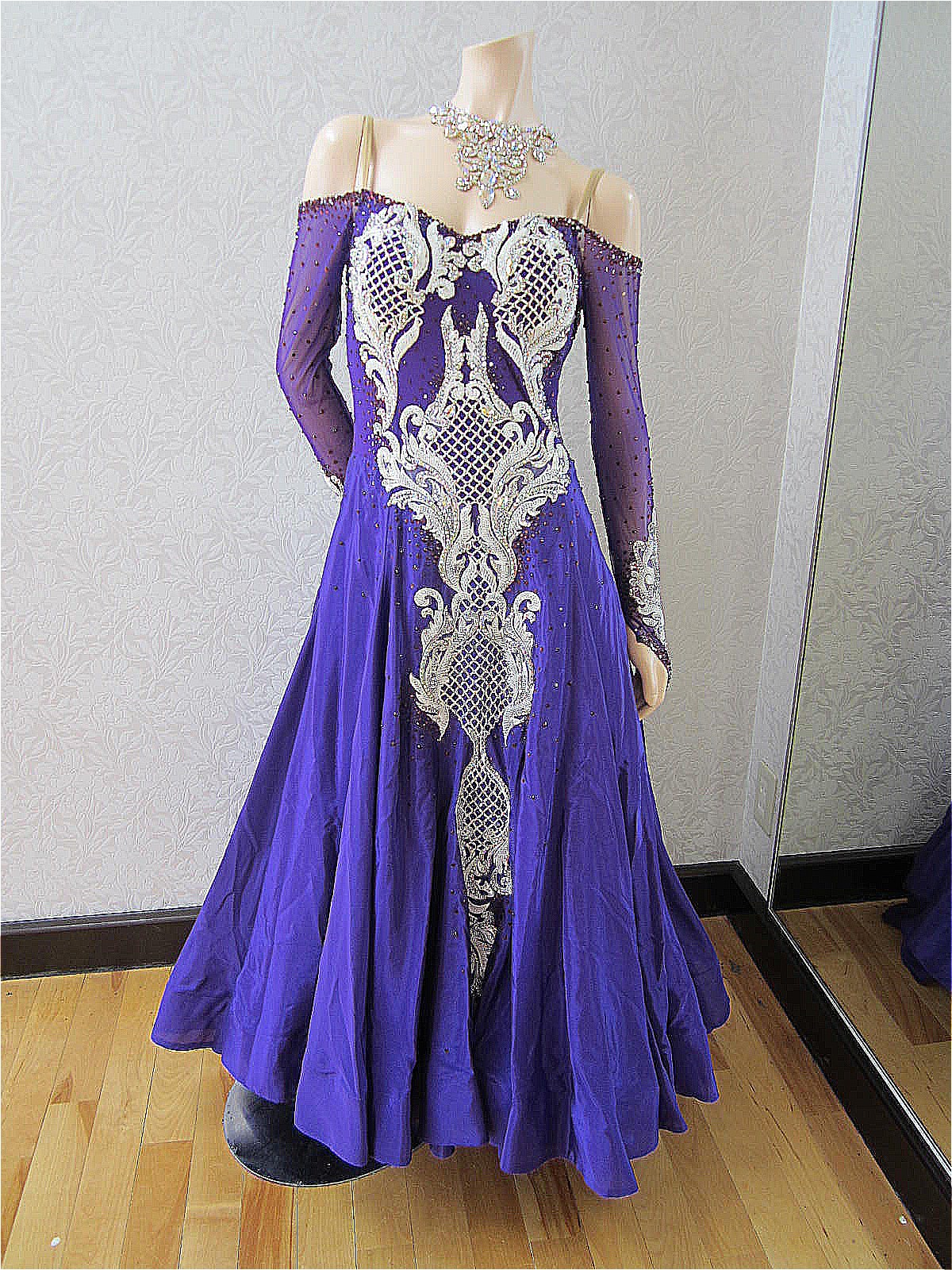 楽天市場】【新品】社交ダンス スタンダードドレス S-0127