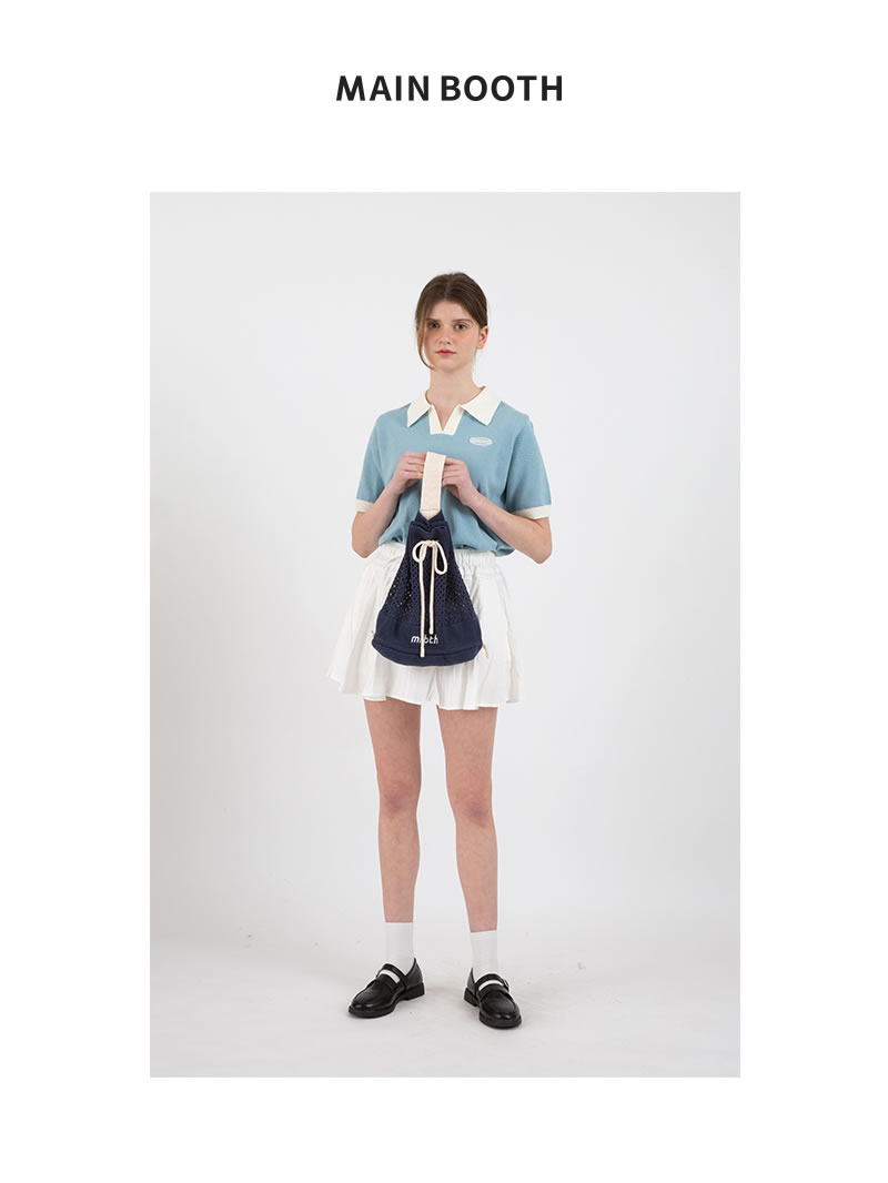 楽天市場 Main Booth メインブース ネットバッグ 巾着バッグ ニットバッグ 編みバッグ 韓国 ファッション ブランド おしゃれ オルチャンファッション 韓国服 デイリーコーデ プチプラ 韓国ファッション Shoowtime