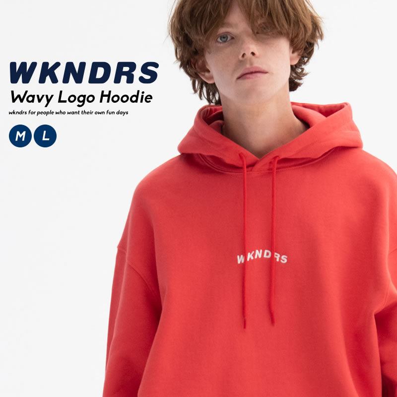 完璧 Wkndrs ウィークエンダーズ メンズ パーカー トップス フーディー スウェット シャツ プルオーバー ウェーブ ロゴ 綿100 コットン100 秋冬 韓国 ファッション ブランド ストリート オルチャンファッション 韓国服 デイリーコーデ Korea 国内発送 Aqsasport Org