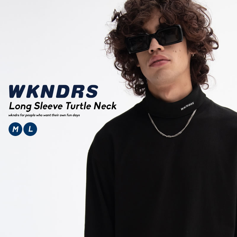 楽天市場 メール便対応 Wkndrs ウィークエンダーズ メンズ ロンt トップス カットソー Tシャツ シャツ タートルネック 綿100 コットン100 秋冬 韓国 ファッション ブランド ストリート オルチャンファッション 韓国服 デイリーコーデ Korea 韓国ファッション