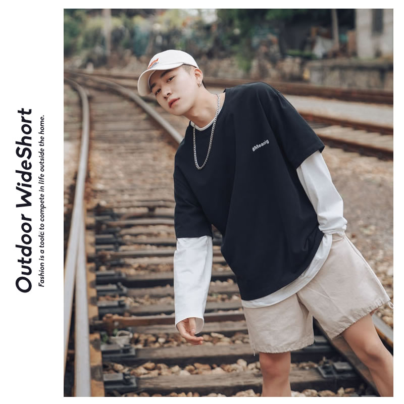楽天市場 ハーフパンツ メンズ 韓国 ファッション ストリート 夏 春 ワイドショーツ サマーショーツ おしゃれ オルチャンファッション 韓国服 デイリーコーデ ジェンダーレス Korea 韓国ファッション Shoowtime