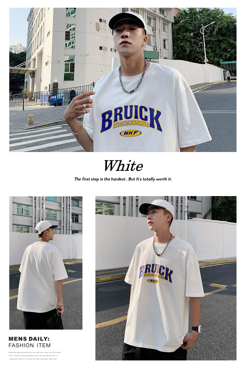 楽天市場 メール便のみ送料無料 Tシャツ メンズ 韓国ファッション ビッグシルエット カットソー 綿100 コットン100 ビッグtシャツ 半袖 春 夏 プリント おしゃれ オルチャンファッション 韓国服 テレワーク おうちコーデ カレッジ風 韓国ファッション Shoowtime