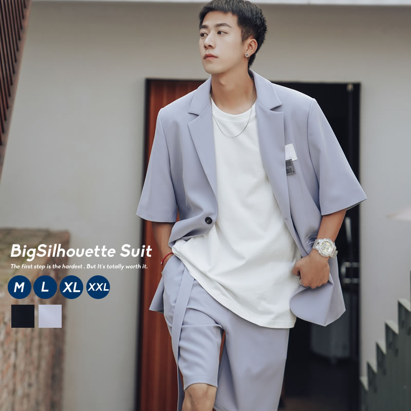 メンズ スポーツ ハーフパンツ ショーツ フォーマル 半袖 おすすめ の 上下セット オフィス ストリート系 おしゃれ 韓国 セットアップ フォーマル カジュアルのトレンドセットアップ 韓国 オルチャンファッション ファッション 韓国服 スポーツ ストレッチ Korea