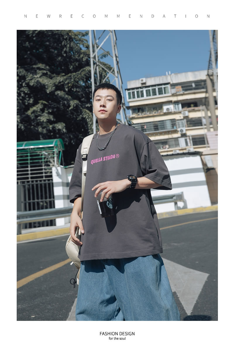 楽天市場 メール便対応 Tシャツ メンズ 韓国ファッション ビッグシルエット カットソー ビッグtシャツ 半袖 春 夏 プリント 綿100 コットン100 おしゃれ オルチャンファッション コットン 韓国服 テレワーク おうちコーデ カレッジ風 韓国ファッション Shoowtime