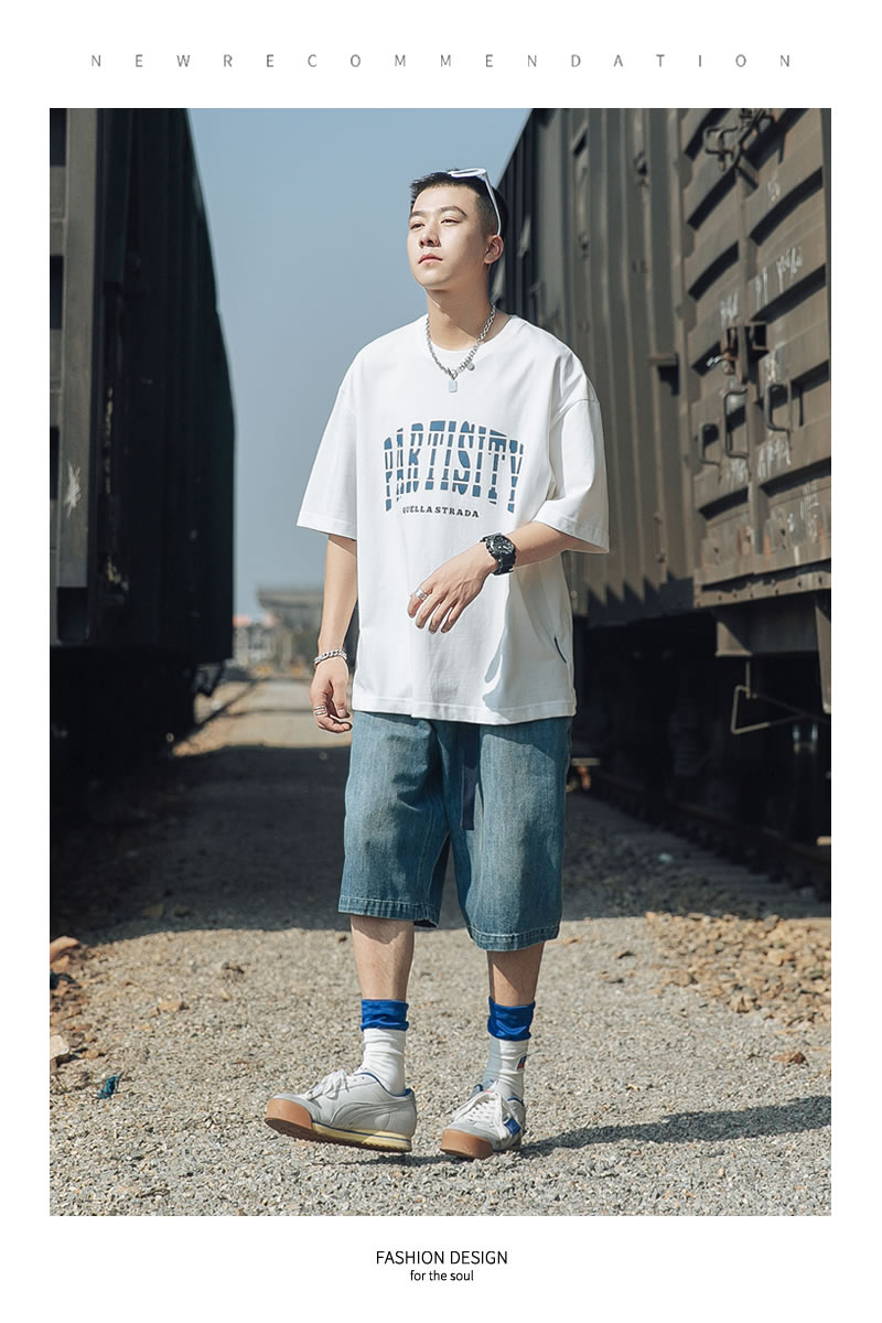 楽天市場 メール便対応 Tシャツ メンズ 韓国ファッション ビッグシルエット カットソー ビッグtシャツ 半袖 春 夏 プリント 綿100 コットン100 おしゃれ オルチャンファッション コットン 韓国服 テレワーク おうちコーデ カレッジ風 韓国ファッション Shoowtime