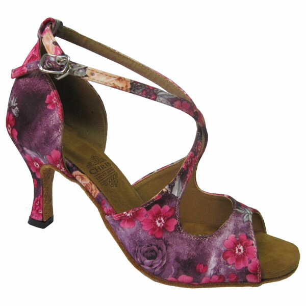 purple floral shoes