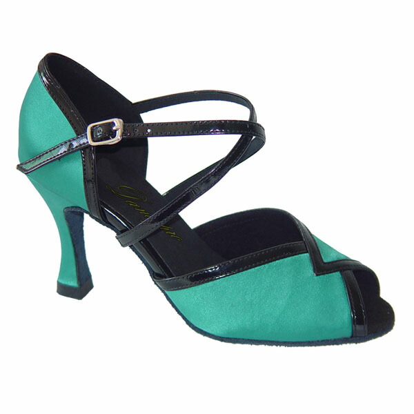 ダンスシューズ・社交ダンスシューズ・レディース【セミオーダー】女性ラテンシューズ・緑グリーン272102セミオーダー品ですのであなたにぴったりの1足がつくれますよ♪画像