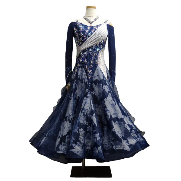 スタンダードドレス✨ストーン付きエレガントデザイン！競技会やデモでも主役級✨ スタンダードドレス ダンスパーティーや発表会、デモに最適