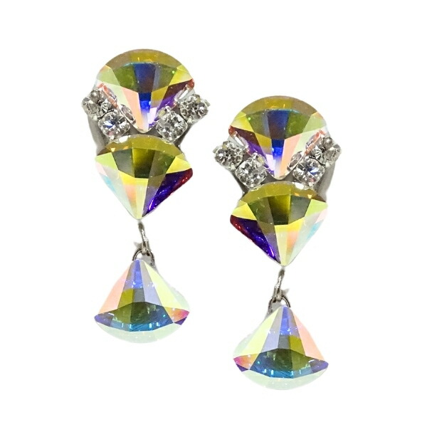 コンビニ受け取相応う イヤリング P 579 オーロラ Pink 交らい舞う アクセサリー スワロフスキー 石 Karte24 Com