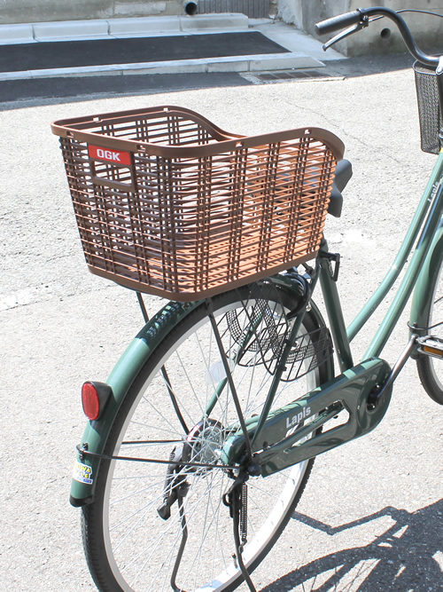【楽天市場】エントリーで全品ポイント8倍以上【OGK】自転車用後ろかご 取手付リアバスケット RB-005：自転車グッズのキアーロ