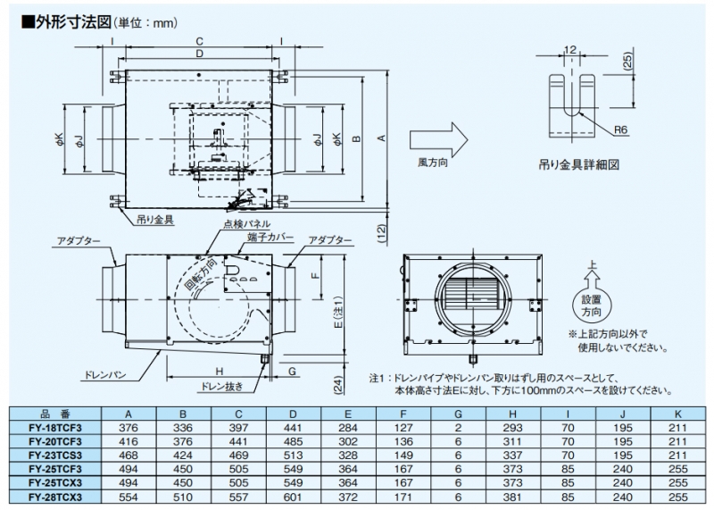 パナソニック FY-28CCY3 中間ダクトファン・ダクト用送風機器