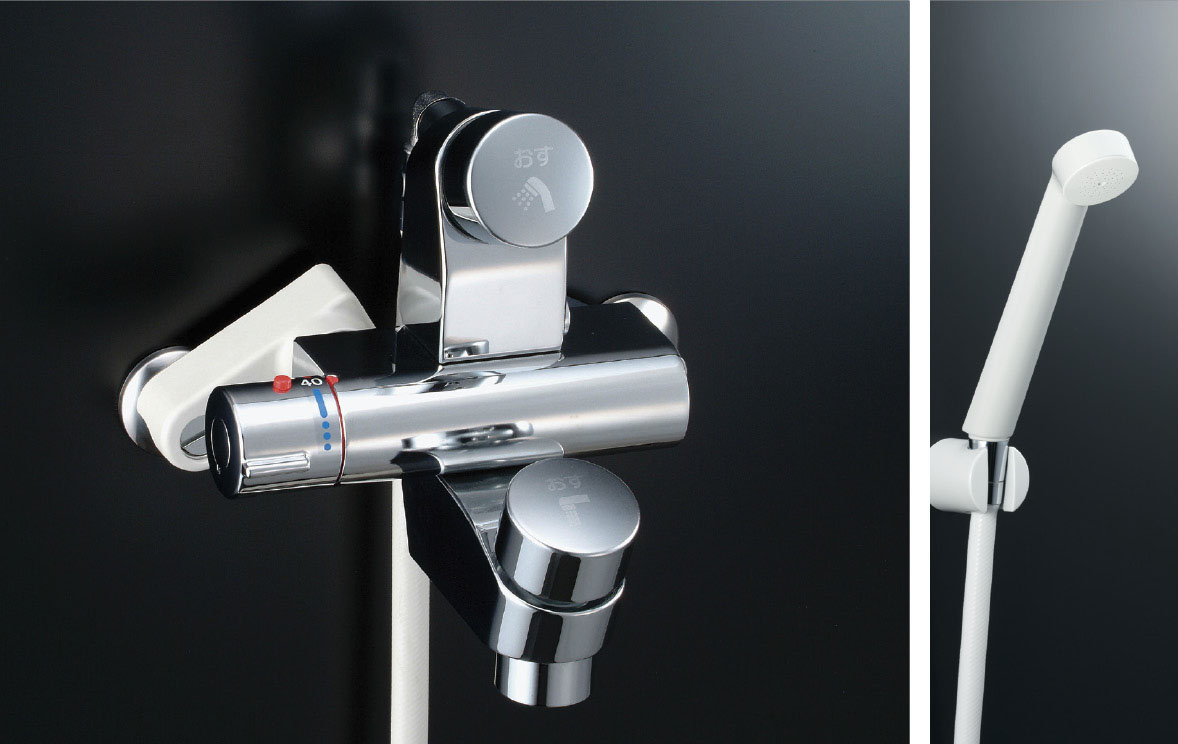 楽天市場】セルフストップ付洗い場専用 サーモスタットシャワーバス水