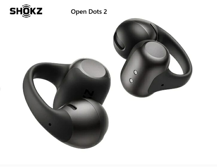 ワイヤレスイヤホン【SHOKZ】OpenDots2　(ブラック)　オープンドッツツー OPENDOTS2｜ダンドリープロ店 22,410円