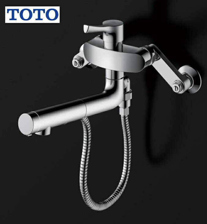 TOTO 壁付シングル13 TKS05314J壁付シングル混合水栓　エコシングル　ハンドシャワー　吐水切替タイプ｜ダンドリープロ店