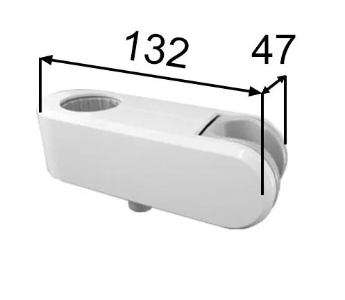 LIXIL補修部品　CKNB(5)-SF/W-K　スライドバー用シャワーフック　バー直径30ミリ専用　カラー樹脂（ホワイト）