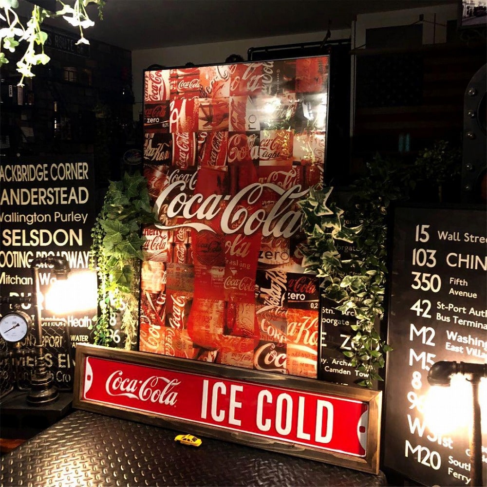 楽天市場 Coca Cola 52 正規ライセンス 52 パッチワーク超超特大ポスター 額付き 52 アメリカンビンテージ カフェインテリア コカコーラ 西海岸インテリア 男前インテリア Cocacola ニューヨークスタイル Dandy Life Space 楽天市場店