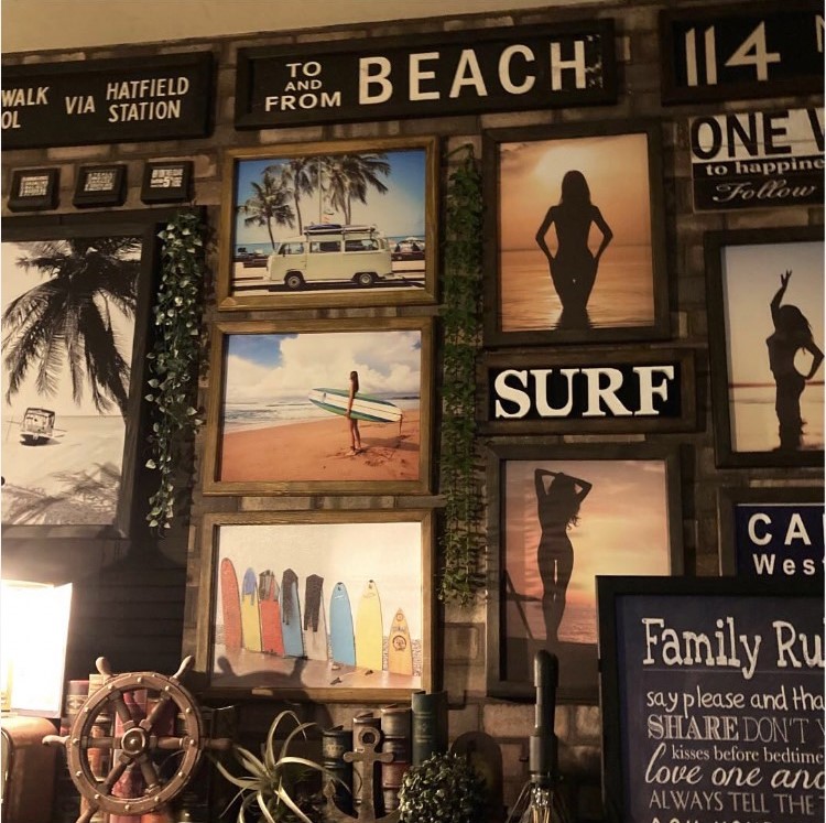 3枚組!! ｢California Vacation｣!! 高級アートパネル(額付き)!! ブルックリン 男前インテリア アートパネル 店舗展示品 店舗什器 カリフォルニア California ヴィンテージ ウエストコーストインテリア 西海岸インテリア ビーチ カフェインテリア DandyLifeSpace｜Dandy Life Space 店