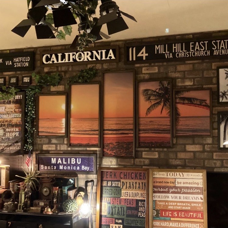 Rakuten 永久保存版 Horizon Sunset 5連奏 高級アートパネル ウエストコーストインテリア 男前インテリア アートパネル カリフォルニア 西海岸インテリア マリンインテリア ハワイアンインテリア California 店舗什器 Cafebar 海インテリア Dandylifespace Www