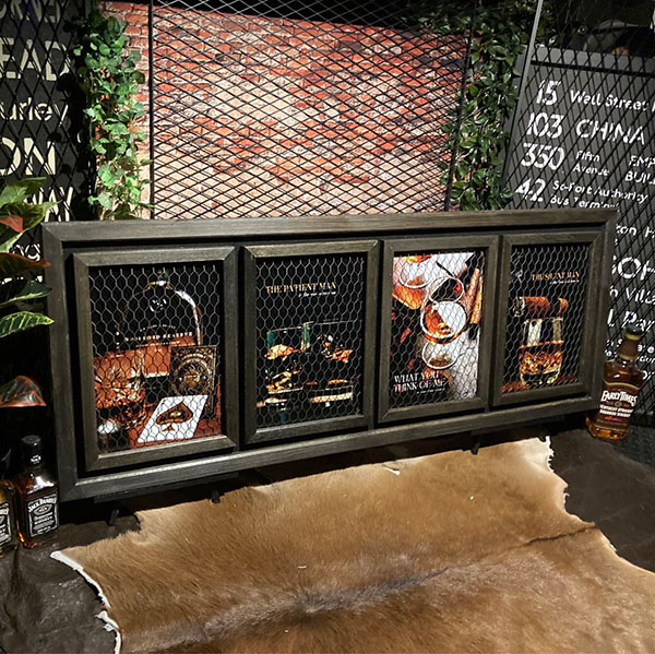 ｢BROOKLYN BAR｣Ver.2メタル製アイアンメッシュアートパネル(額入り) ブルックリンスタイル 男前インテリア アートパネル アメリカンビンテージ カフェインテリア インダストリアルインテリア バスロールサイン ミッドセンチュリー BROOKLYN DandyLifeSpace 8,568円