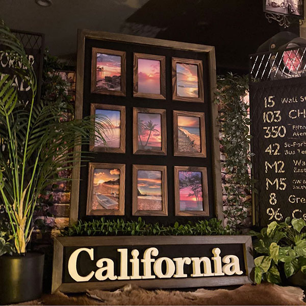 ｢SUNSET OCEAN COLLECTION｣!! 9連奏 立体アートパネル!! アートパネル カリフォルニア ハワイアンインテリア California 西海岸スタイル ウエストコーストインテリア 店舗什器 店舗展示品 ミッドセンチュリーインテリア モダンアート 椰子の木 DandyLifeSpace