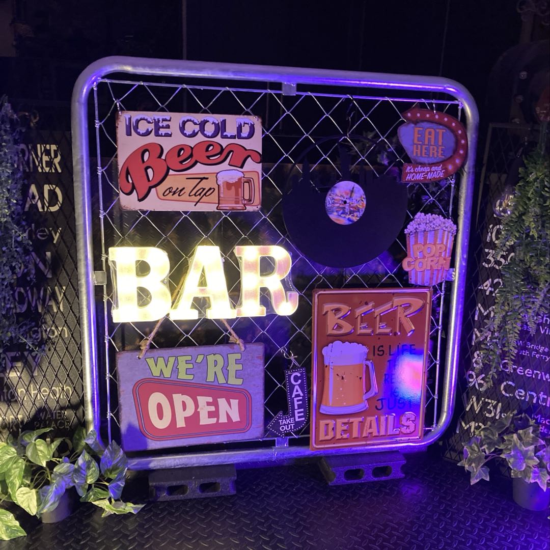 カリフォルニア US.フェンス&BAR&DINERフード系雑貨8点付き アメリカンビンテージ アメリカンフェンス アメリカンダイナー ガレージインテリア カリフォルニアフェンス 店舗什器 店舗装飾 GARAGE ヴィンテージ California DINER DandyLifeSpace|Dandy Life Space 店