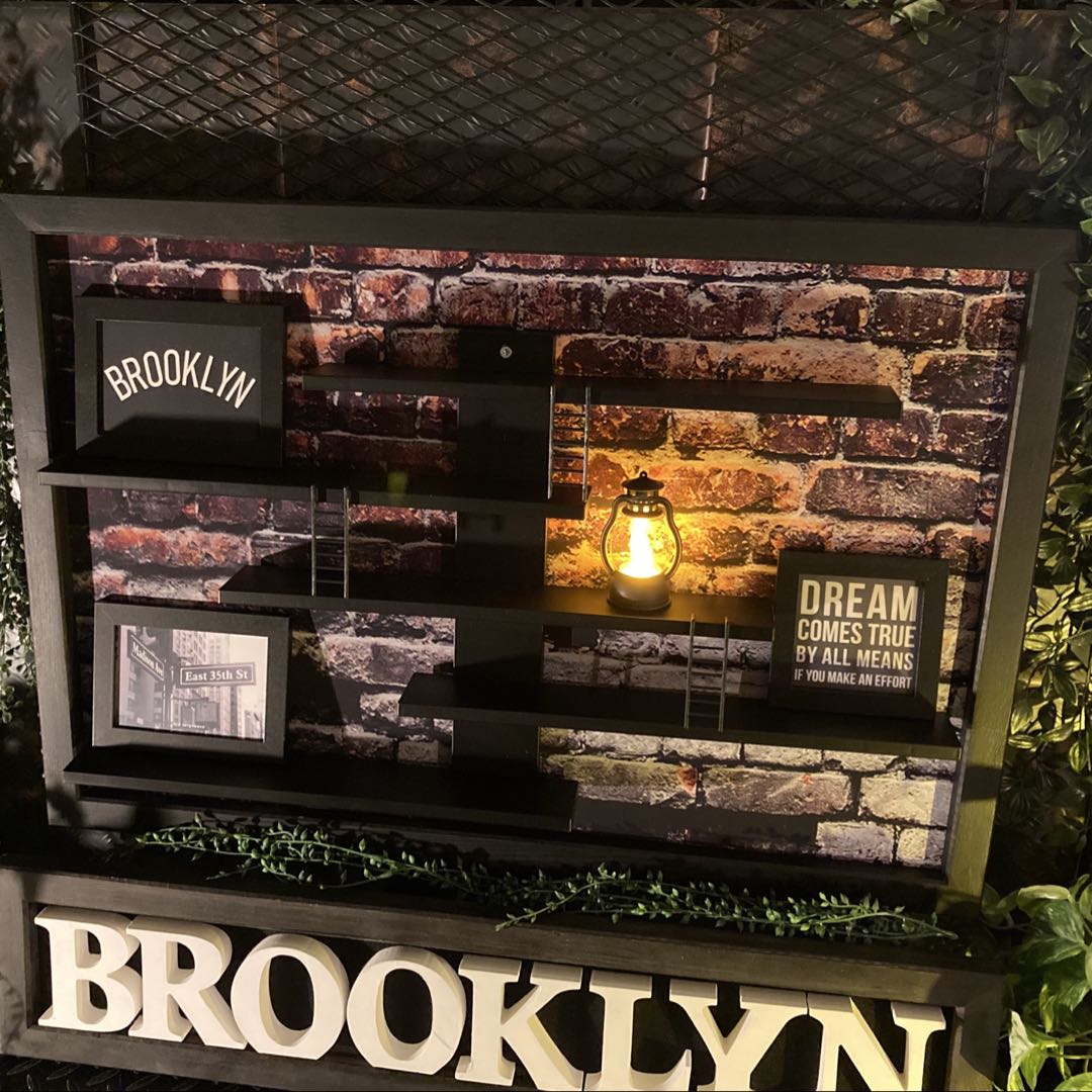 ｢INDUSTRIAL FIRE ESCAPE｣ウォールシェルフ付きアートパネル ブルックリンスタイル 男前インテリア アメリカンビンテージ カフェインテリア BROOKLYN インダストリアルインテリア 配管インテリア ウォールシェルフ industrial ウォールラック DandyLifeSpace