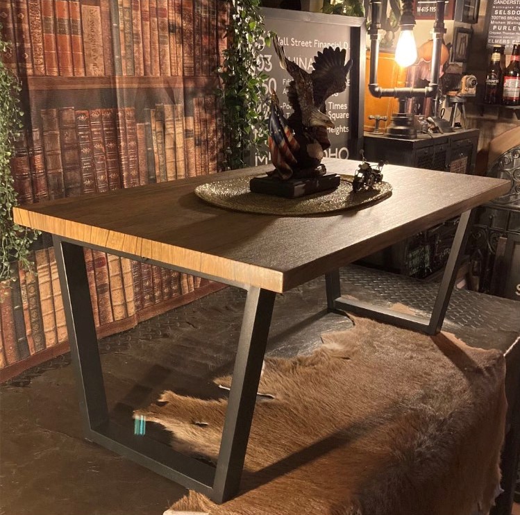 大特価 送料込!! IRON＆WOODローテーブル!! VINTAGE FLAME!! ブルックリンインテリア カフェインテリア オールドアメリカン インダストリアルインテリア BROOKLYN アメリカンビンテージ カフェインテリア 男前インテリア ソファーテーブル 店舗展示品 DandyLifeSpace