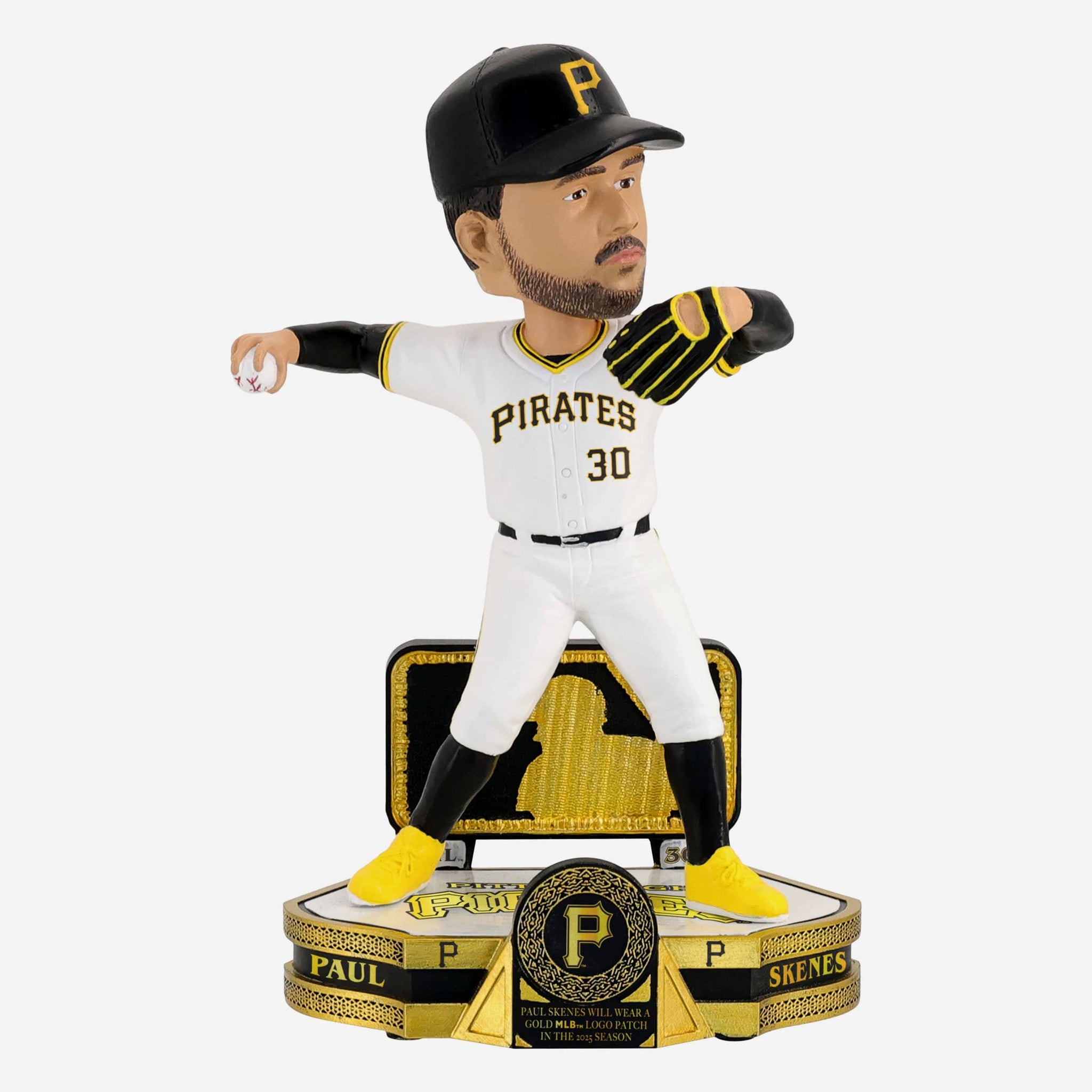 【即納】【世界230個限定】 ポール・スキーンズ ゴールドMLBロゴユニフォーム ボブルヘッド バブルヘッド パイレーツ サイ・ヤング|DANISH BLUE(デニッシュブルー)