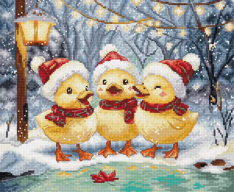 LETISTITCH  差し交わす編み目刺しゅう一揃いの道具 レティスティッチ【Holiday Ducklings】お取り寄せ商いもの/納期30～90日座標軸