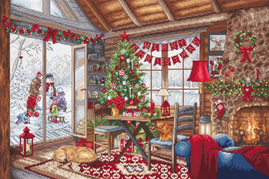 LETISTITCH クロスステッチ刺繍キット レティスティッチ【Christmas Cabin】お取り寄せ商品/納期30～90日程度｜ダーニッシュエンブロイダリー