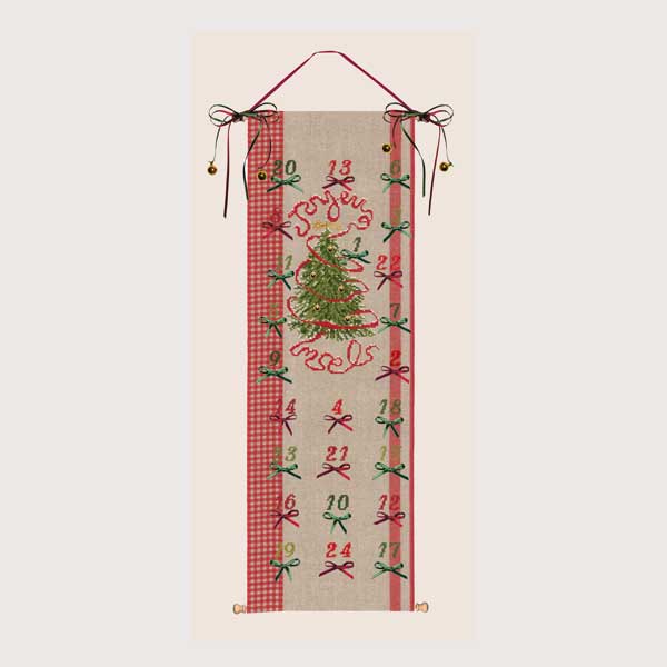 クロスステッチ 刺繍キット 【Tree calendar】クリスマス フランス 輸入ししゅうキット|ダーニッシュエンブロイダリー