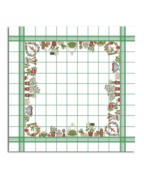 Le Bonheur des Dames クロスステッチ刺繍キット 輸入   Tablecloth Vegetables フランス 上級者