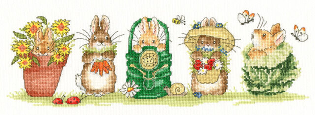 ボッシースレッドクロスステッチ 刺繍キット 【Garden Helpers 】イギリス輸入ししゅうキット