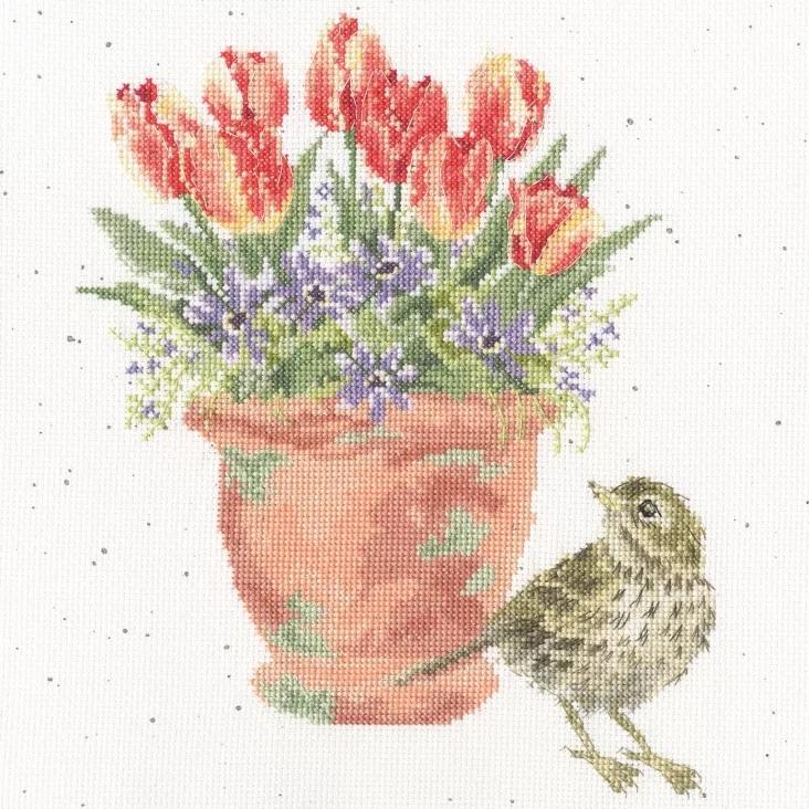 ボッシースレッドクロスステッチ 刺しゅう一揃いの道具 【The Meadow Pipit 】連合王国インポートししゅう一揃いの道具 中級者針路