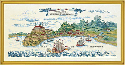 EVA ROSENSTAND クロスステッチ刺繍手芸キット 【 Oslo】 デンマーク 北欧 輸入キット 上級者向き　大作　地図シリーズ14-214｜ダーニッシュエンブロイダリー