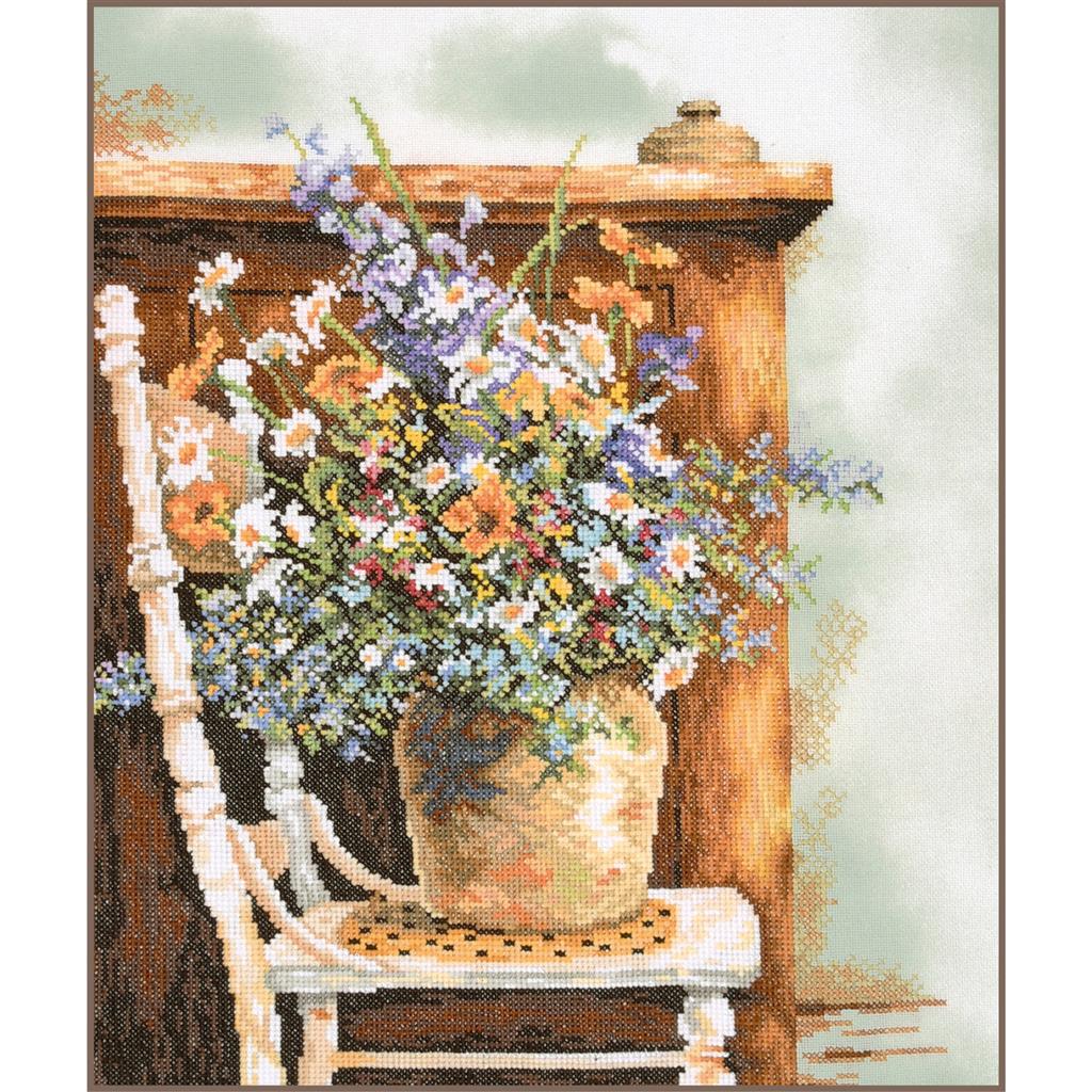 ラナーテ 差し交わす編み目 刺しゅう一揃いの道具 【FLORAL VINTAGE ART 】LanArteつづき物  インポートししゅう一揃いの道具  ベルギー 中級者から上級者針路