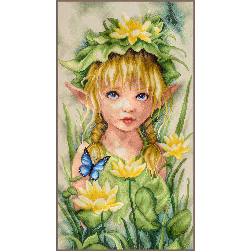 ラナーテ 差し交わす編み目 刺しゅう一揃いの道具 【LILY CROWNED FAIRY】 LanArteつづき物  インポートししゅう一揃いの道具  ベルギー 中級者から上級者針路