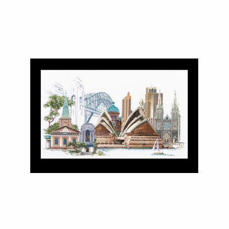 テア グーベルヌール クロスステッチ【リネン】刺繍キット 【Sydney 】中級者ー上級者向き ☆お取り寄せキット（納期は30-90日程度）