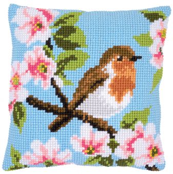 ベルバコ クロスステッチ 刺繍キット 【小鳥のクッション】 動物　ベルギー