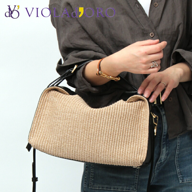 ヴィオラドーロ ラフィア　サンドロ　かごバック ショルダー 2way 楽天市場】【10％クーポン】ヴィオラドーロ バッグ かごバッグ VIOLAD