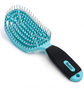 楽天市場 Nuway4hair Doublecブルー 人間工学に基づいた独特c型形状でボリュームアップ 速乾性で熱ダメージ抑えるプロ仕様ヘアブラシ アルガンオイルとトルマリン二重加工で頭皮と髪のダメージを最小限に 静電気防止 高耐熱 抗菌作用でさらツヤ実感