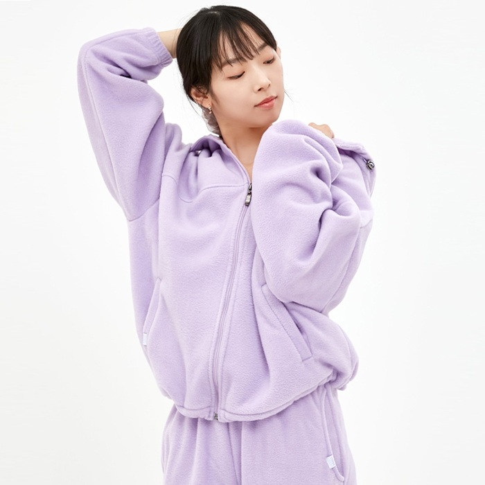 【POLLA ボンネット前掛け ラベンダー】ERELL バレエジャンパーエレル バレー用ウォームアップウェア 厚地の外套大きさで生あたたかいフリースジャンパーバレエフリースウェア